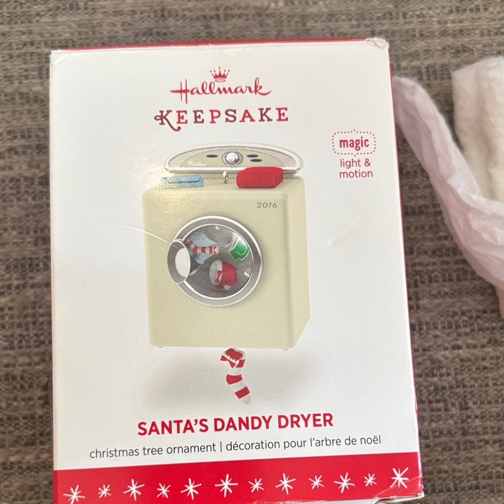 Hallmark Keepsake Santa's Festive Dryer Ornament